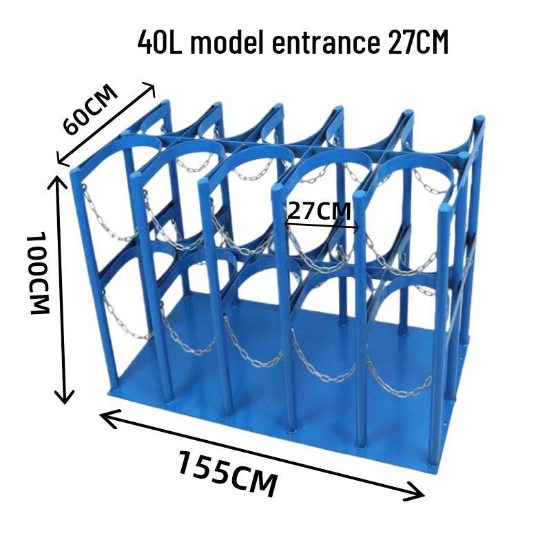 Двухцилиндровая стойка против опрокидывания для лабораторных кислородных и ацетиленовых баллонов