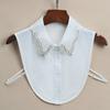 Fake Collar Women'S Versatile Chiffon Fake Collar Sweater Decorative Collar Organza Fake Collar Black And White