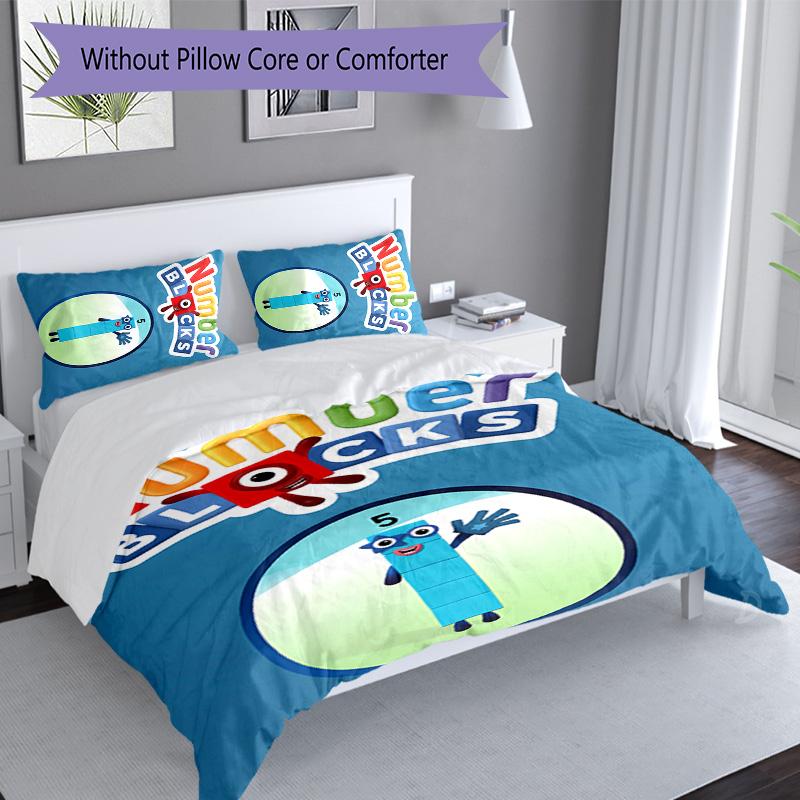 3pcs Numberblocks1 pattern bedding set duvet cover set includes duvet cover &pillowcases, perfect all season bedroom decoration & gift
