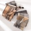 Plaid Scarf Autumn and Winter Imitation Cashmere Shawl Warm Scarf Versatile Fringe Fashion High-end New Style Thickened for Men and Women