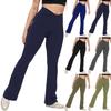 Fashion Womens Sexy Yoga Pants High Waist Cross Wide Leg Solid Color Exercise Yoga Pants