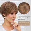 HAIRCUBE Bob Pixie Cut Шоколадно-коричневые прямые многослойные парики из человеческих волос Remy с челкой Короткие натуральные бесклеевые парики из человеческих волос для женщин