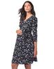Casual Breastfeeding Maternity Black Floral [Seraphin] Dress, Dress, JOY, Women's,