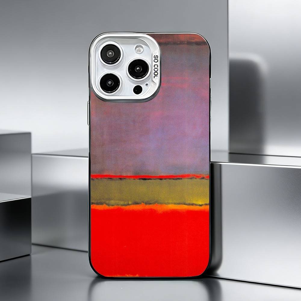 M-Mark Rothko A-Art    Phone Case For iPhone 17,16,15,14,13,12,11 Plus,Pro Max,XS,Colored silver phone case