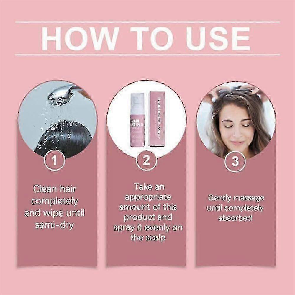 Hair Helper Spray, Hair Helper Growth Spray, Repair Natural Thinning Hair, Let Hair Grow And Thicken For Sparse Hair 50 ml