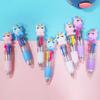 5 шт./лот Kawaii Мультяшный Единорог Четырехцветные Шариковые Ручки Милые Шариковые Ручки Детские Школьные Канцелярские Принадлежности Письменные Принадлежности Подарок