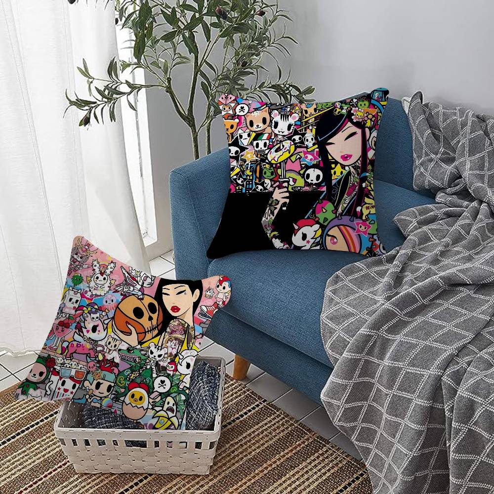 Cartoon Art Kawaii townTokidokiinside Pillow Anime Pillow Sofa Bed Head Pillow Cover Cushion Cover Fashion