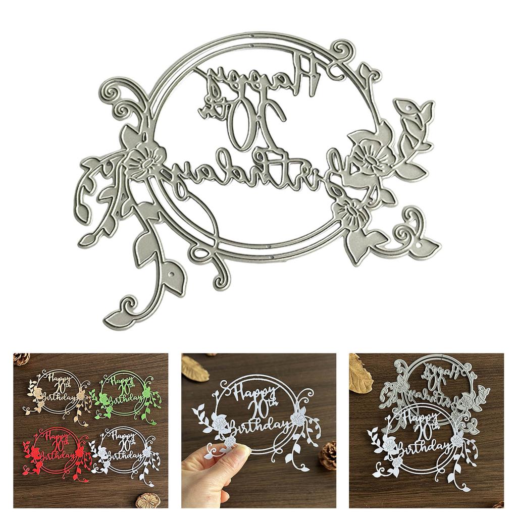 Счастливого 20-летия Металлические вырубки Углеродистая сталь Вырубные ножи Тисненые трафареты для открыток Фото Скрапбукинг Украшения