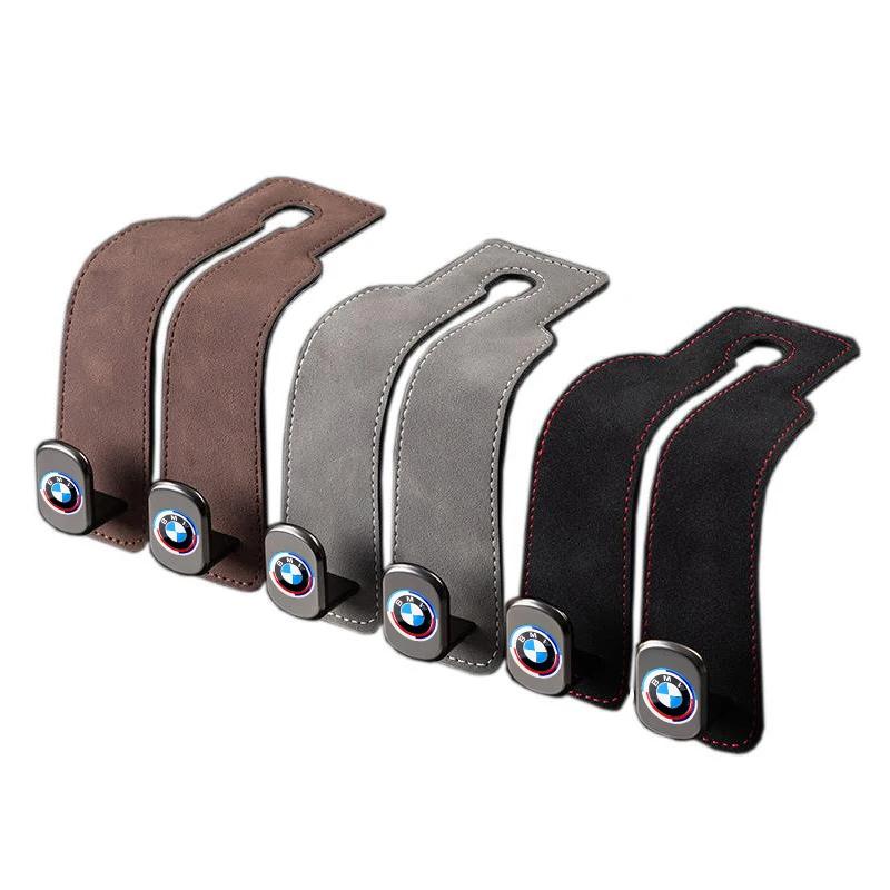 Car Sticker Car Seat Back Hook Suede Double-Headed Rear Storage For BMW 50th F12 F13 G30 G32 F34 F40 F45 F46 X1 X2 X3 X5 X4 X6 X