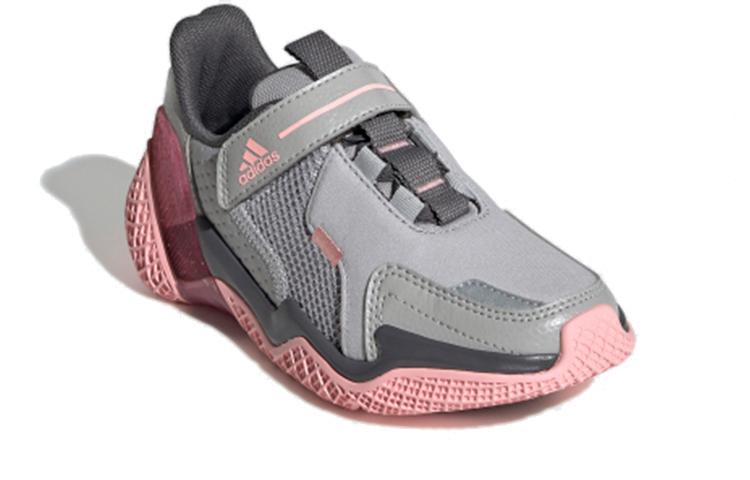 adidas 4Uture Rnr El К Амортизирующая поддержка Низкие Детские Беговые Кроссовки Серый Розовый Детские FV2786