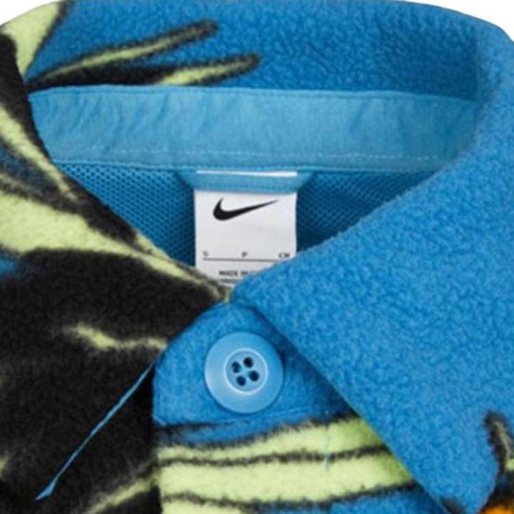 Nike Теплая куртка на флисовой подкладке с забавным узором Мужская куртка синяя DA6708-469