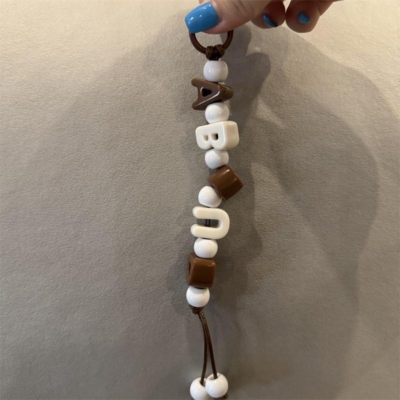 Персонализируемый тренд личности креативный узел из букв ручной работы модный нейлоновый брелок для ключей от машины шнурок для мобильного телефона