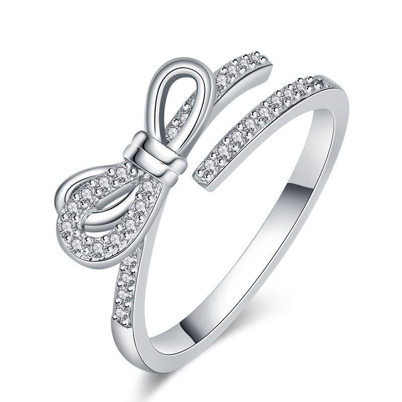 2022 Korean Fashion Women's Diamond Flash Open Ring - Stylish Hollow Design