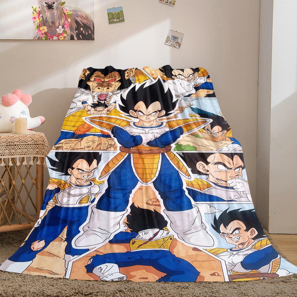 1 шт. Плед из фланели с принтом DRAGON BALL, Высокое качество, Для всех сезонов, Декор для дома, Тепло и Уют, Идеально для Рождественских подарков