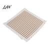Durable Kitchen Chair Pad Cotton Linen with Ties, Square Summer Seat Lace Breathable Office Mat Trim, 15.75" x Washable for Dining Solid Wood