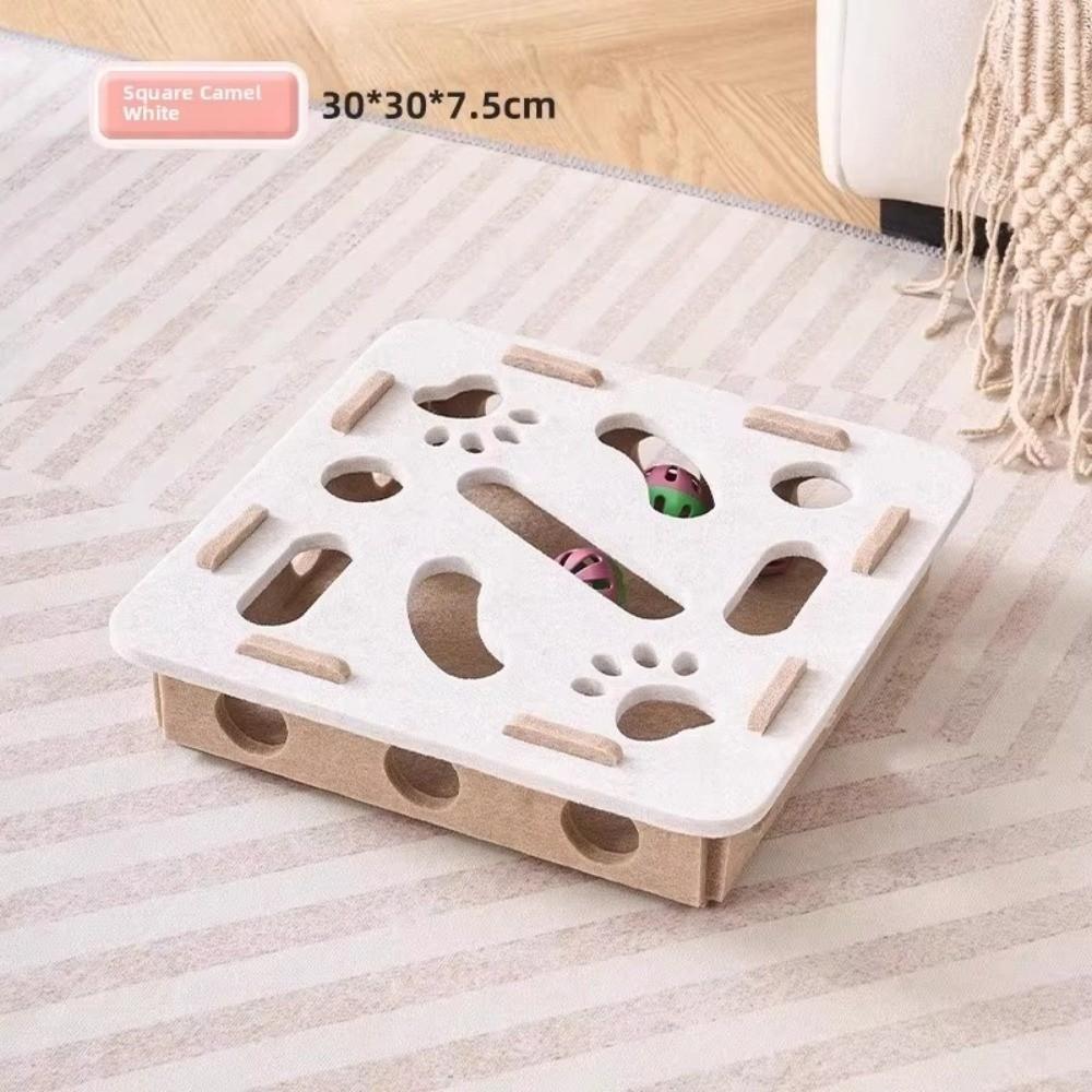 Felt Cat Puzzle Box Compact Size Cat Exercise Toy Durable Pet Entertainment Supplies  Kitten