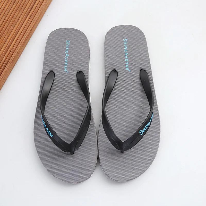 Мода Летняя Мода Противоскользящие Мужские Шлепанцы Уличные Мягкая Подошва Пляжные Тапочки Мужская Обувь