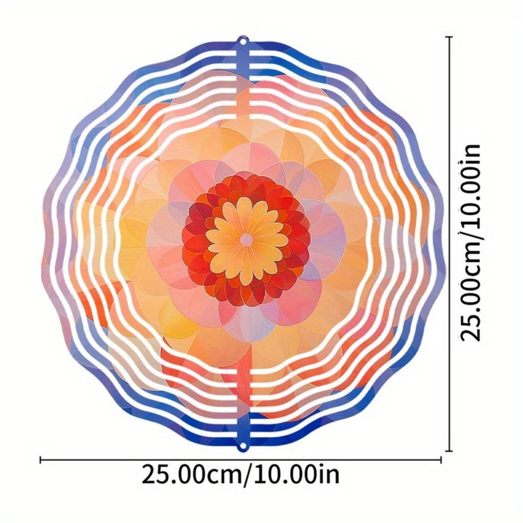 10 Inch Hanging Wind Spinner for Outdoor Garden Balcony Decor 360 Degree Rotating Hook No Batteries Needed Elegant Gift for Spring Summer