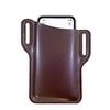 Men's Leather Phone Holster for Belt Outdoor Casual Running Sports Vertical Cell Phone Holder Pouch