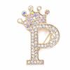 Crown 26 Initial Letters A To Z   Brooch Pins Women