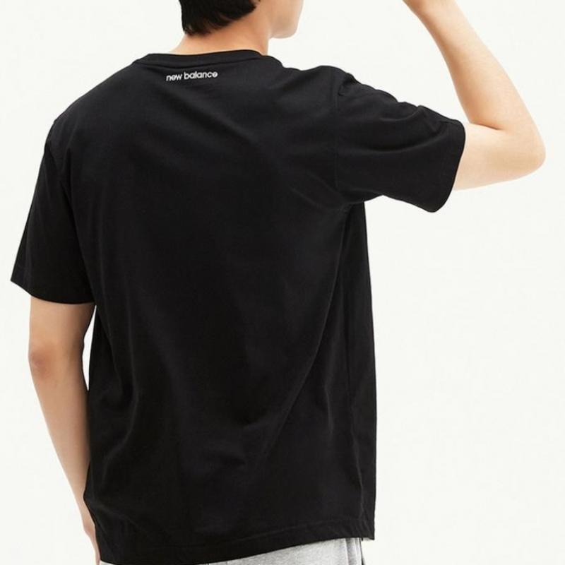 New Balance Футболка унисекс с коротким рукавом и логотипом для пары Nbnee21013