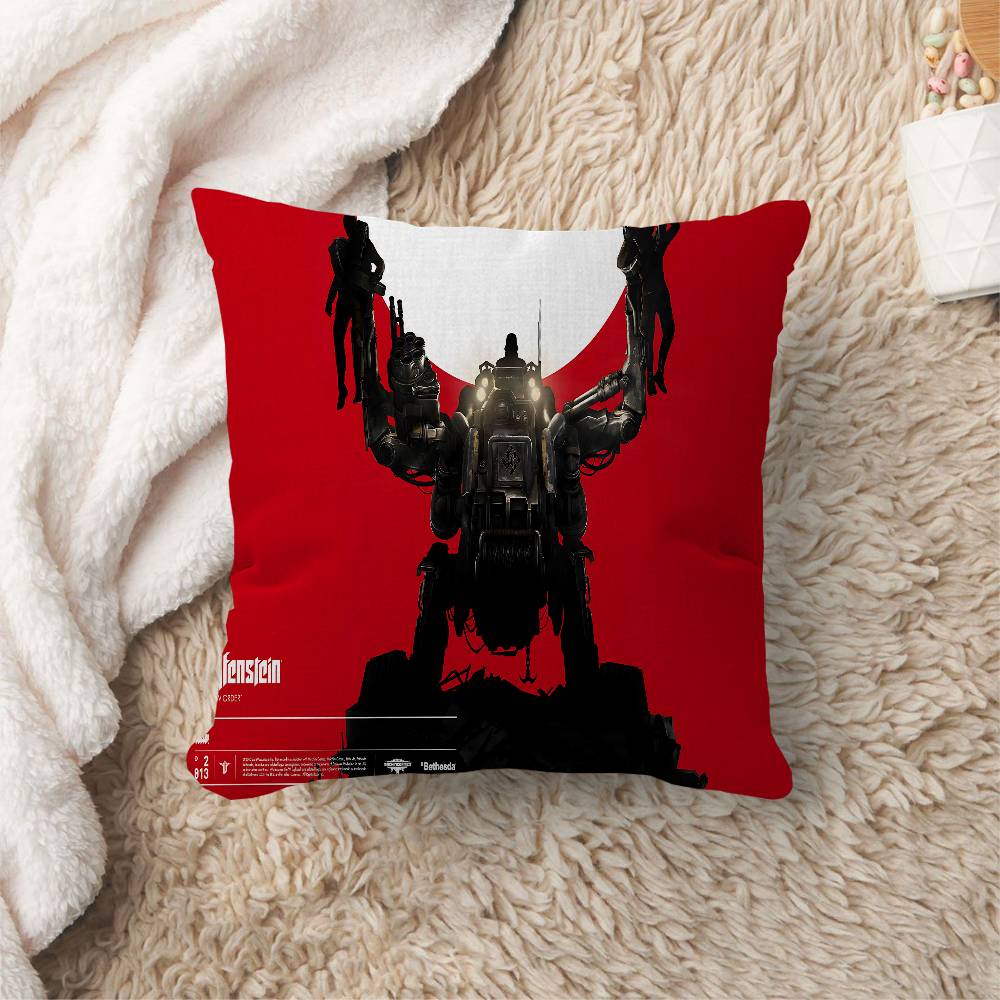 Wolfenstein Pillow Gifts Home Office Furnishings Bedroom Sofa Car Cushion Cover case xcm