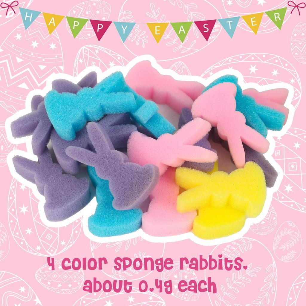 Пасхальный кролик с тюльпанами Высокоэластичная губка для штамповки цветочной композиции ПУ губка