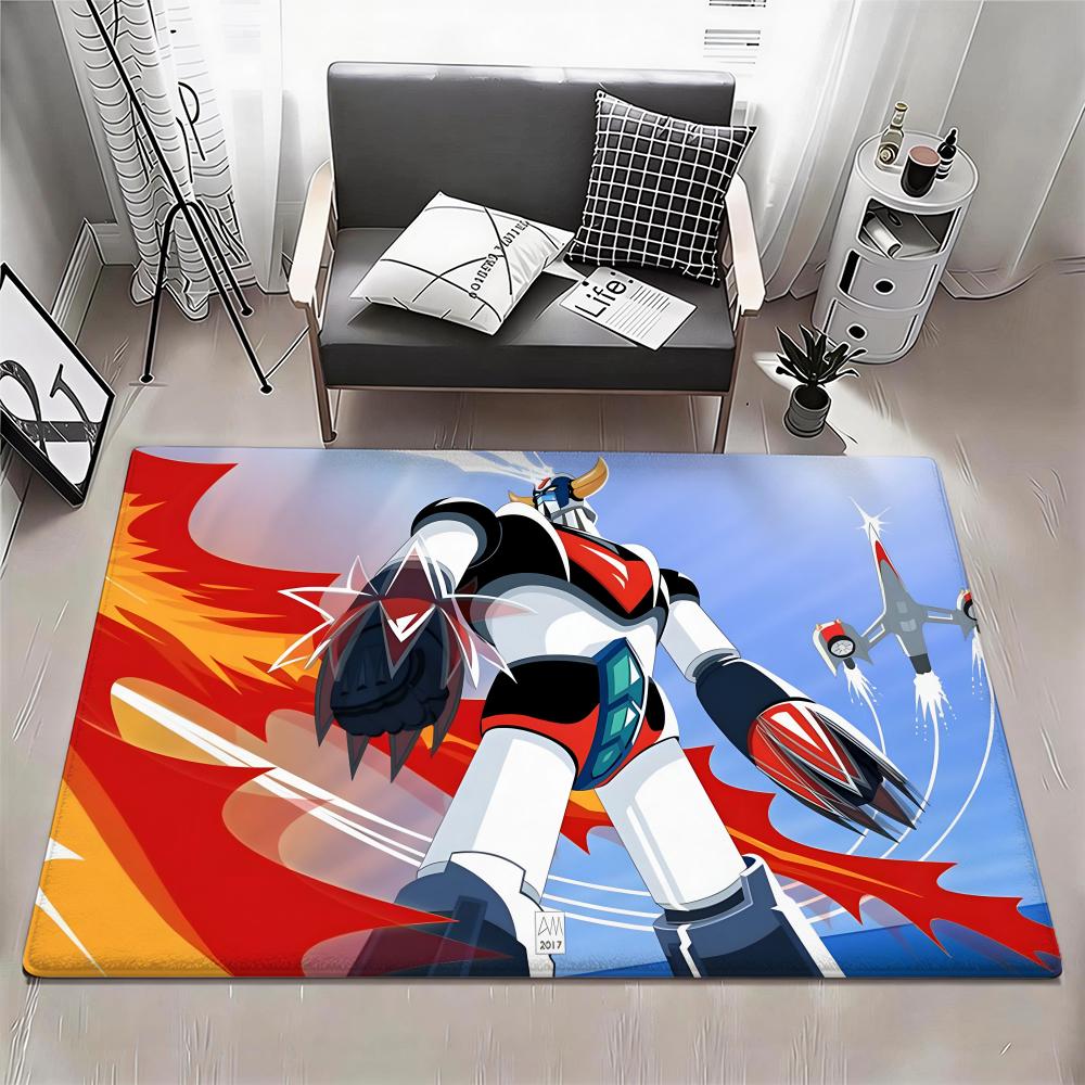 Anime U UFO Robot Goldrake Floor Mat Eco Flannel Doormat Non Slip Odorless Indoor Floor Rug Soft Short Plush Home Mat