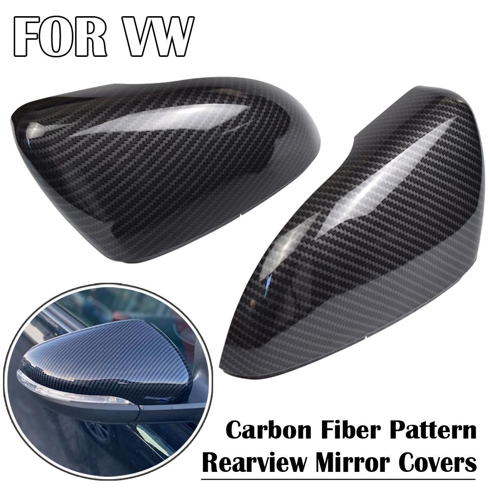 For VW Volkswagen Golf 6 MK6 R GTI VI 2010-13 Car Rearview Side Mirror Cover Wing Cap Exterior Door Case Trim Carbon Fiber Look