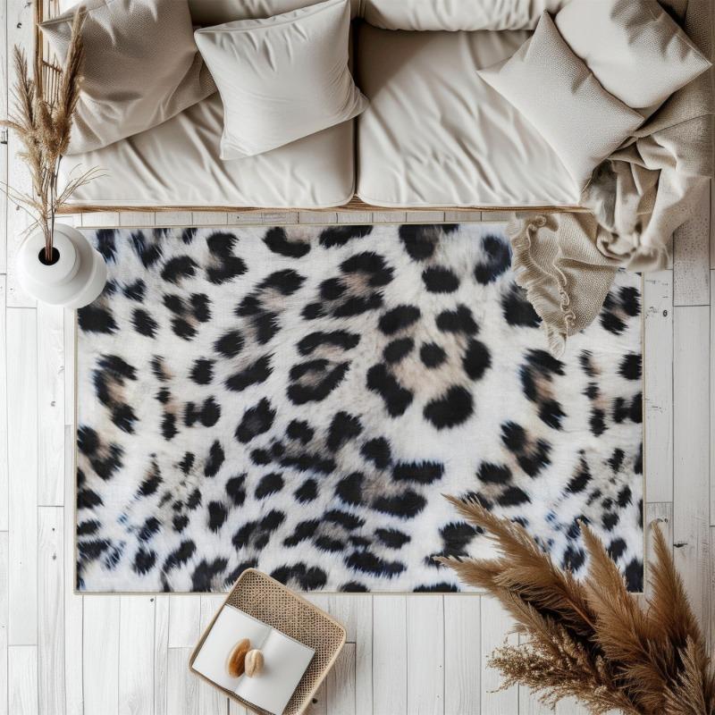Современный ковер для гостиной с леопардовым узором Стильный домашний декор Ковры Моющиеся коврики для балкона, коридора, ванной комнаты Противоскользящий коврик