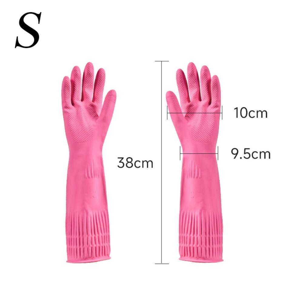 Pink Dishwashing Gloves Thickened Kitchen Gloves Durable Cleaning Gloves Household Cleaning