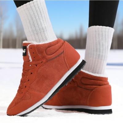 Женские ботинки на платформе для снега, массивная подошва, водонепроницаемые, теплые флисовые, повседневная обувь, теплый плюш, нескользящая подошва, простые элегантные ботинки для снега