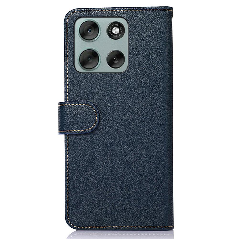 KHAZNEH For Motorola Moto G56 5G Case RFID Blocking Wallet PU Leather Phone Cover with Strap