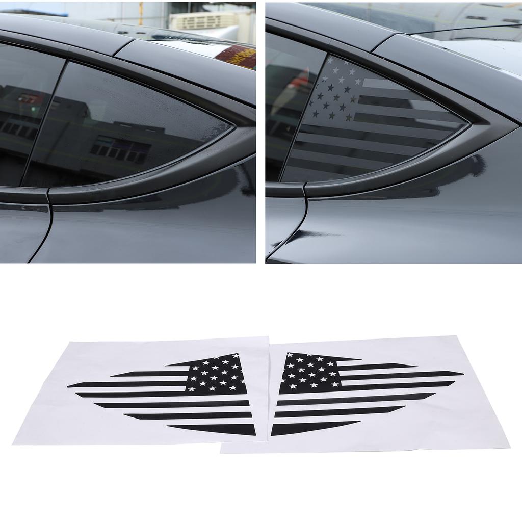 For Tesla Model Y 2019-2026 PVC Rear Window Flag Vinyl Decal Trim Sticker Window Panel Decorative Cover Car Exterior Accessories