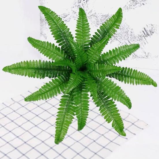 2Pcs Simulated Plants UV Resistant Artificial Ferns Realistic Greenery No Maintenance Indoor Outdoor Decor