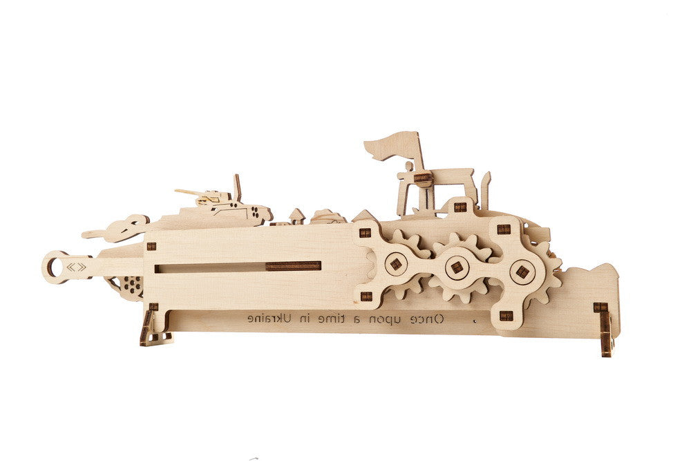 UGEARS | Храбрый UA Трактор | Механическая деревянная модель