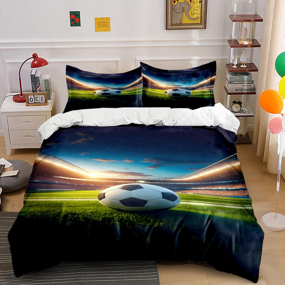 Soccer ball, field, stadium. Bedding sets Duvet cover sets Duvet covers Pillowcases(1 * Duvet Cover 2 * Pillowcases without duvet insert)