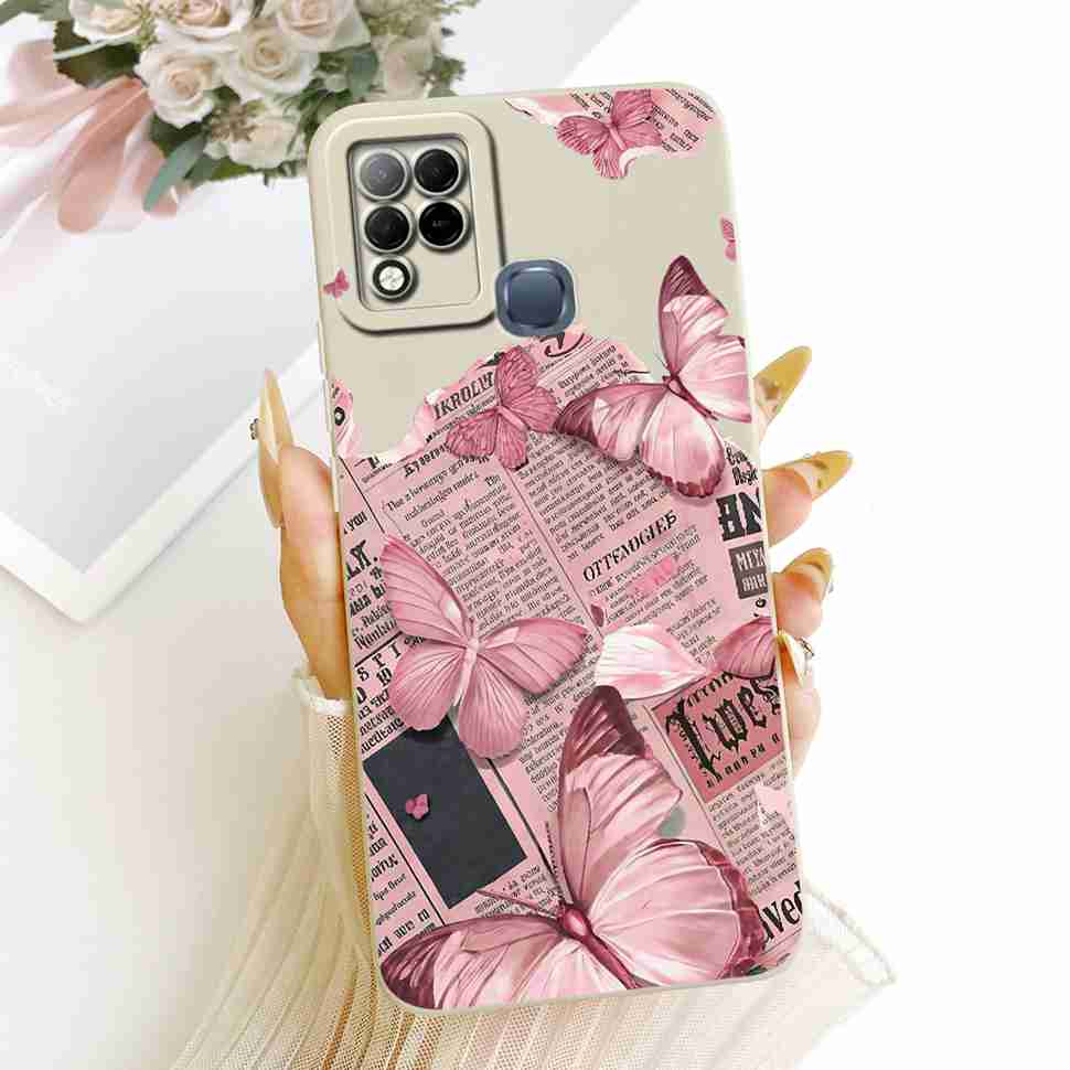 For Infinix Hot 10s Case Fashion Butterfly Painted Soft Silicone Phone Cover For Infinix Hot10s Hot 10s X689B X689 Cases