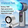 199-speed High-speed Handheld Fan Digital Display Air Conditioner Fan New Portable Fan  Outdoor