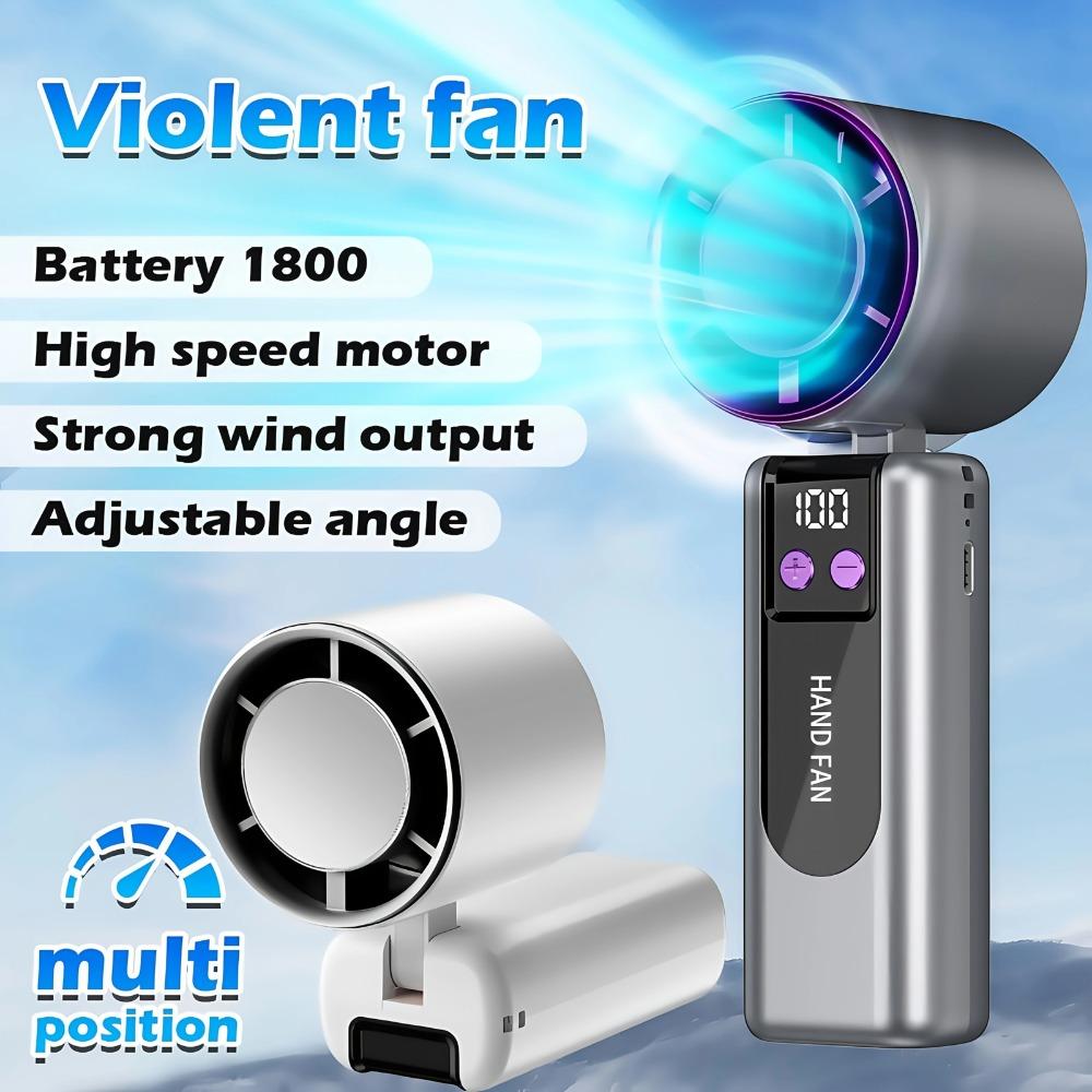 199-speed High-speed Handheld Fan Digital Display Air Conditioner Fan New Portable Fan Outdoor