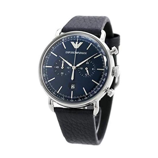 EMPORIO ARMANI Watch Chronograph Leather Strap Quartz AR11105 Navy [Emporio Armani] Men's [Item]