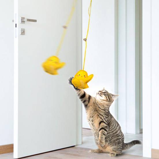 200 см подвесная игрушка для кошек, самовозбуждающиеся выдвижные нейлоновые качели для снятия стресса, кошачья мята