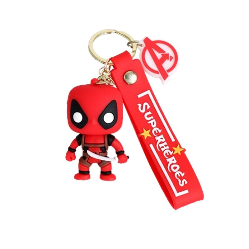 Мультяшный Marvel Капитан Америка Человек-паук Силиконовый брелок-подвеска Бэтмен Супергерой Маленький подарок