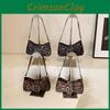 Small Fashionable Square Leopard Print Tote Bag For Women With Trendy Style