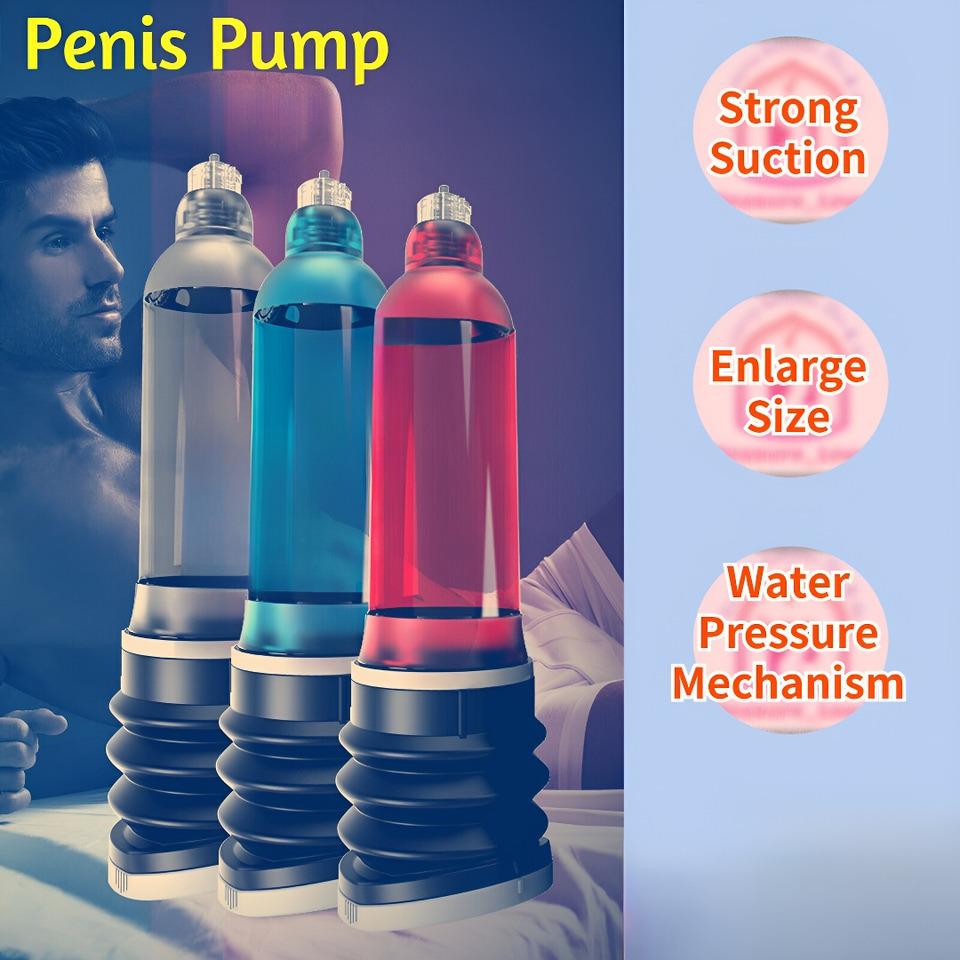 Penis Pump Penis Enlargement Cock Enlarge Water Penis Extender Vacuum Pump Glans Trainer For Men Dick Erection Sex Toy For Gay