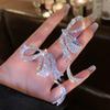 1 пара роскошных сережек-подвесок с полным бантом для женщин, преувеличенные элегантные серьги с длинным бантом и кисточками