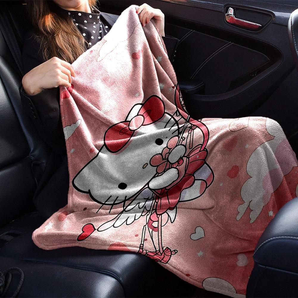 1 шт. Плед Hello Kitty Купидон Легкий фланелевый плед для дивана, кровати, путешествий, кемпинга, гостиной, офиса, дивана, кресла