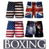 Boxing Shorts Pants USA America UK British Flag 3D Print Training MMA Unisex Men Women Quick Dry Fitness Gym Sport Workout Casual Streetwear