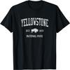 Футболка Yellowstone Винтажный Дизайн Национального Парка Спортивная Футболка