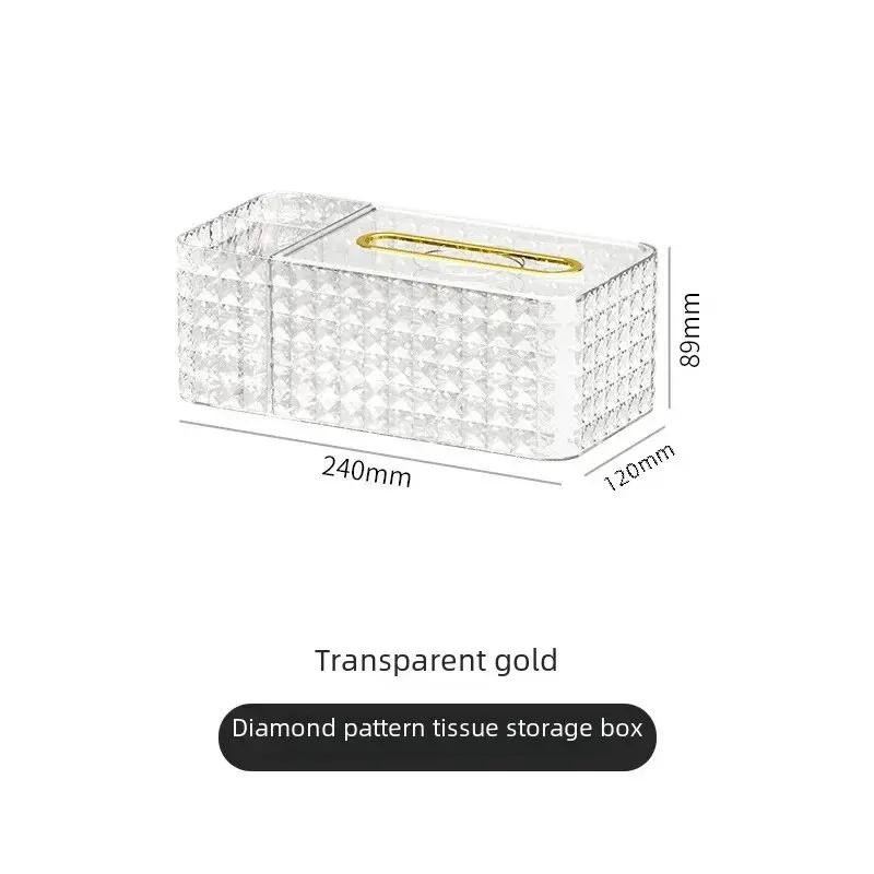 Luxury Tissue Box Paper Towel Holder Bathroom Napkin Toilet Paper Dispenser Desktop Plastic Storage Box Home Decor Ornaments